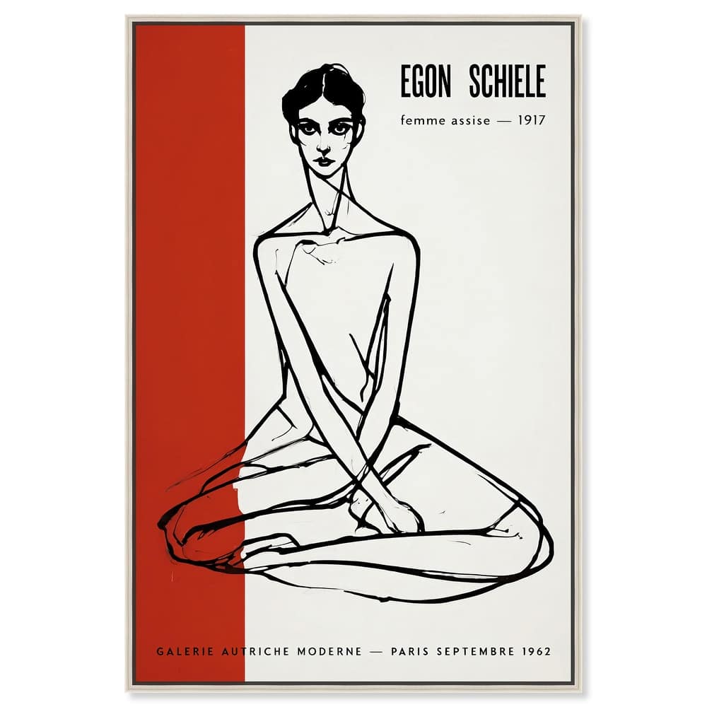 Schiele's Red and White Canvas by Art Remedy