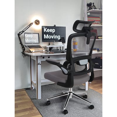 Mesh Ergonomic Office Chair with Flip Up Arms High Back Desk Chair