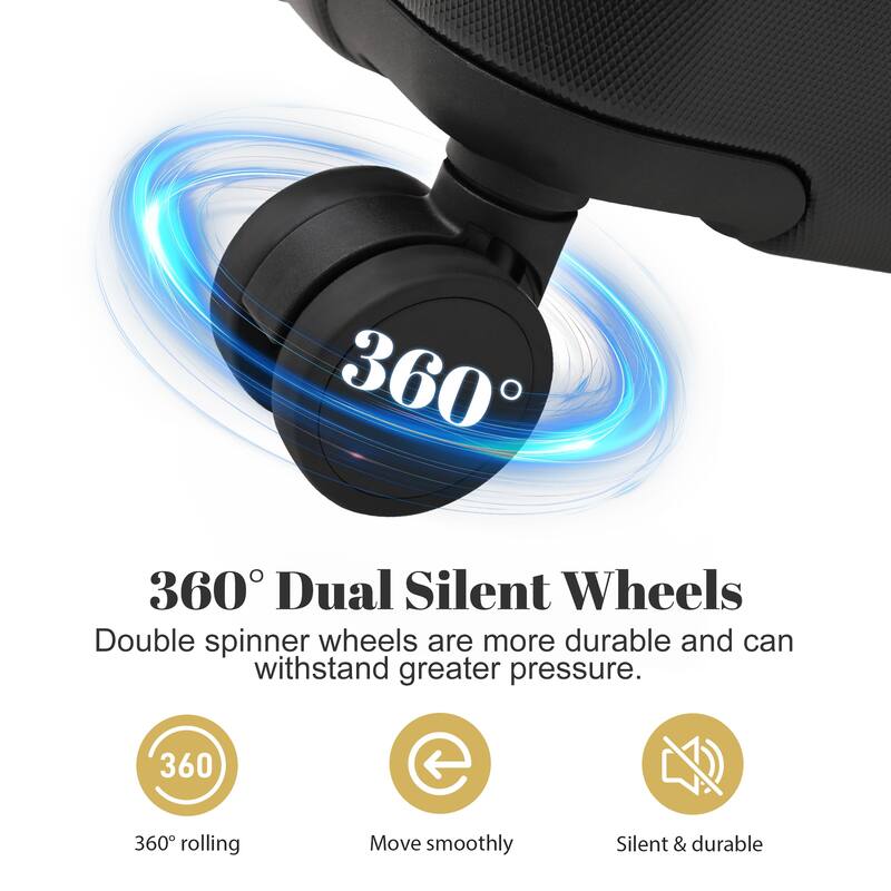 6 Piece Luggage Set, with Double Spinner Wheels Handle Password Lock, 14 IN Cosmetic Case 20/24/28 IN Luggages with Bag