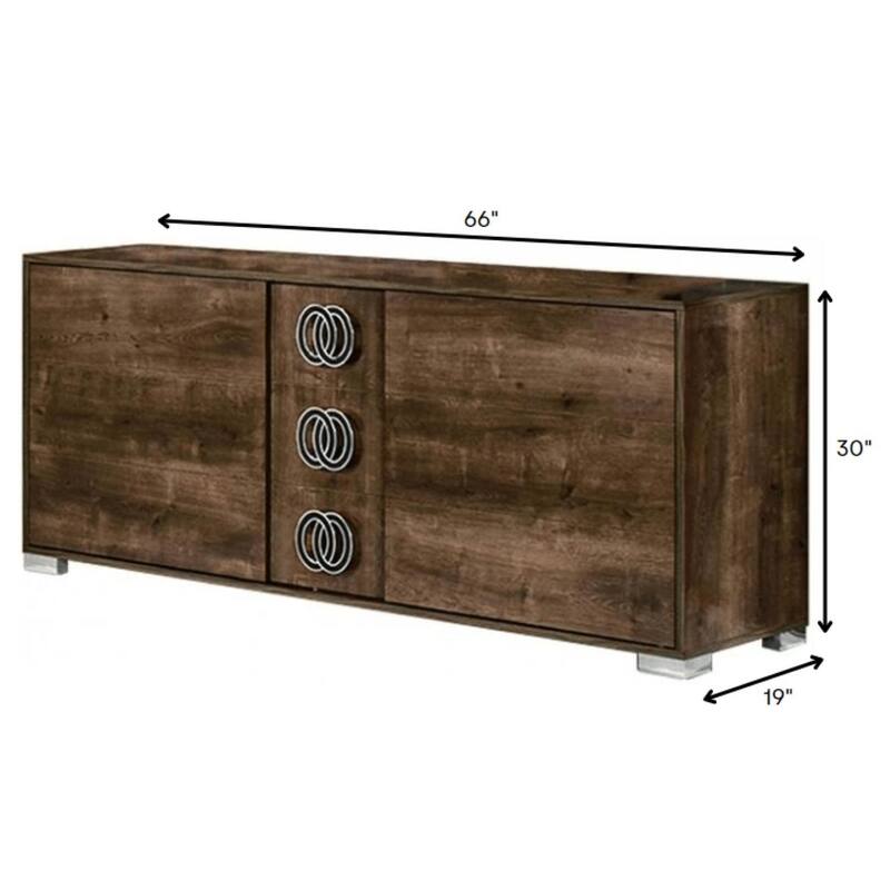 HomeRoots Modern Rustic Italian 3 Drawer Dresser