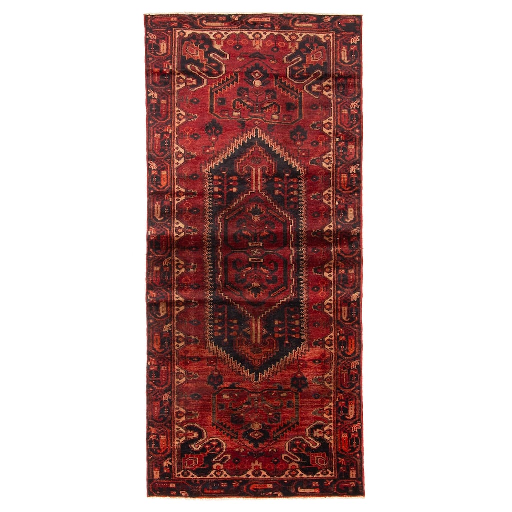 ECARPETGALLERY Hand-knotted Andelz Dark Red Wool Rug - 3'2 x 7'1