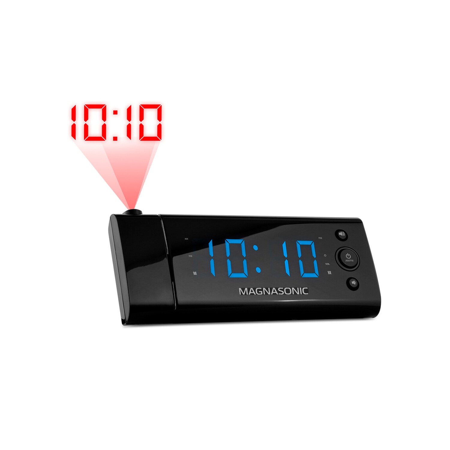 Shop Magnasonic Usb Charging Led Alarm Clock Radio With Time Projection Battery Backup Auto Time Set Dual Alarm Eaac475 Overstock 22175745
