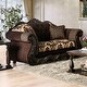 preview thumbnail 1 of 6, Dayaram Traditional Dark Brown Chenille Loveseat by Gracewood Hollow