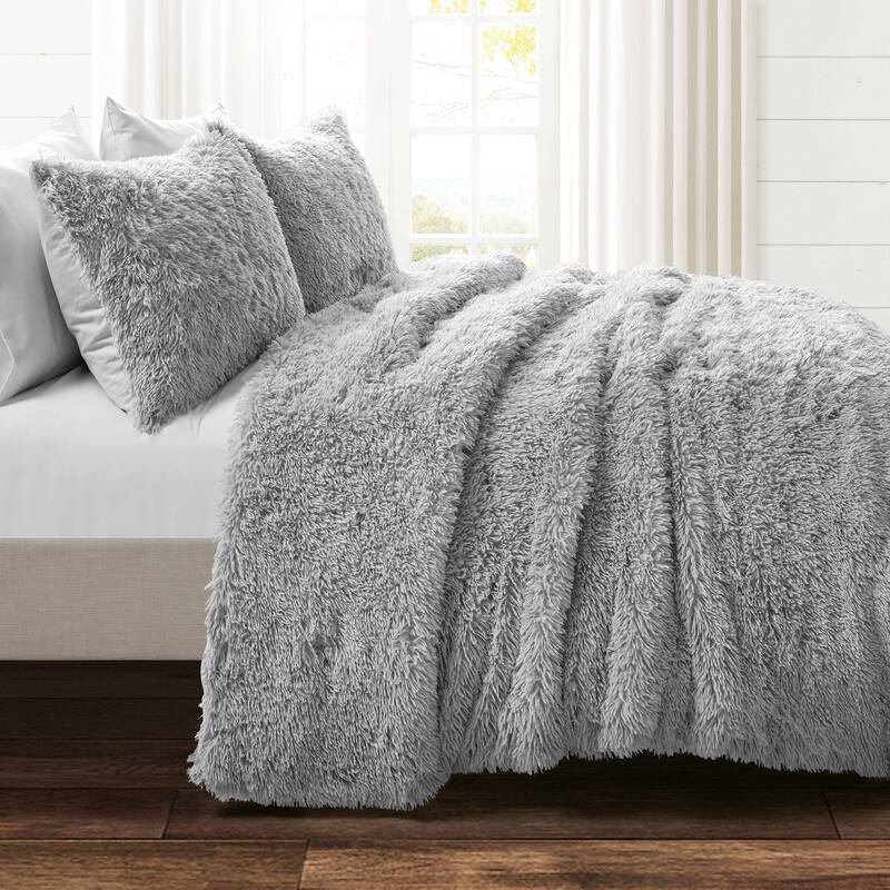 Lush Decor Emma Faux Fur Comforter Set