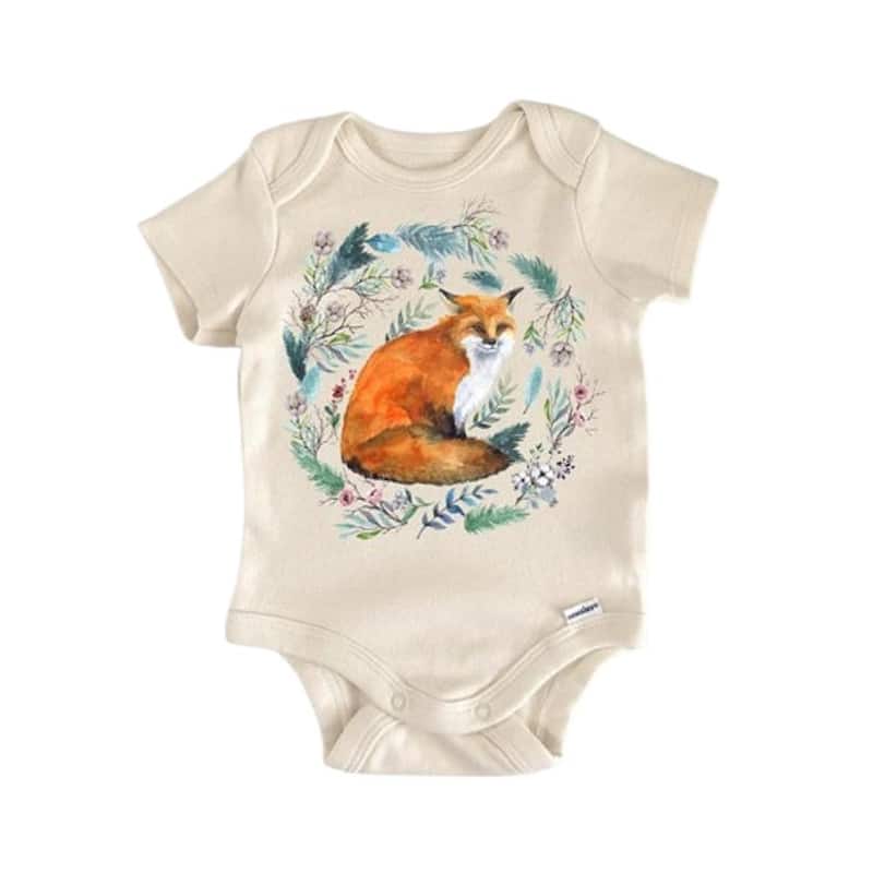 Fox Woodland Animal - Baby Boy Girl Clothes Infant Bodysuit Funny Cute Newborn