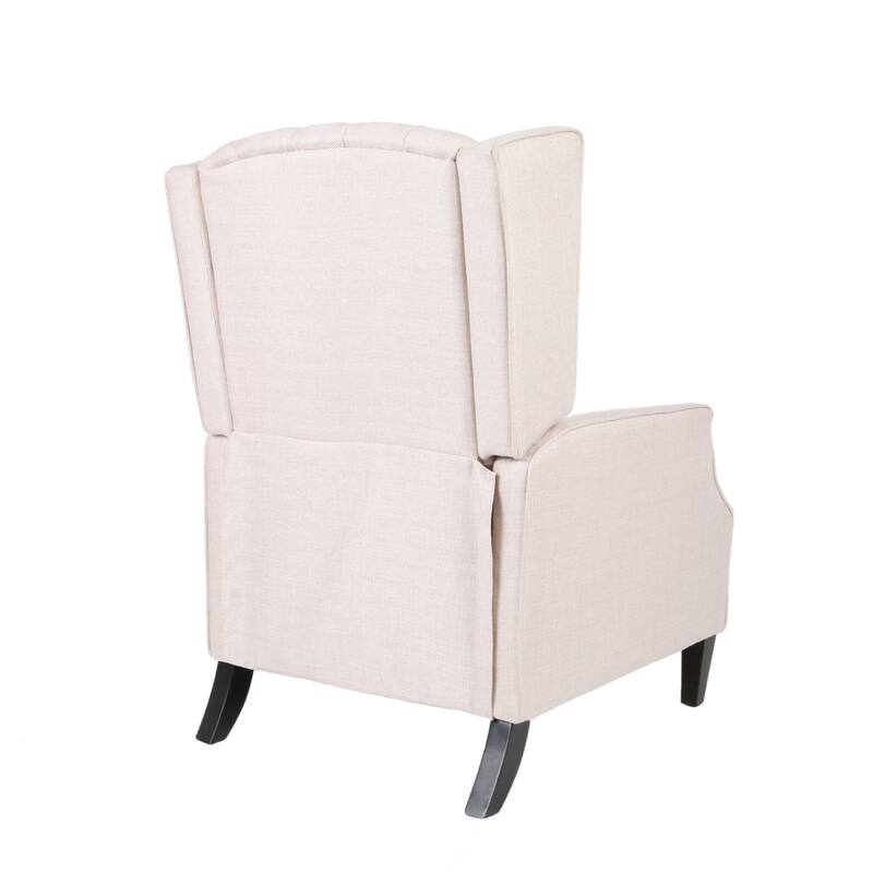 Wingback Recliner with Extendable Footrest, Upholstered Accent Chair with Rivet Trim, Mid-Century Lounge Chair for Home, Office