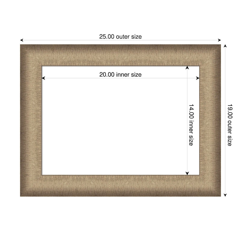 Amanti Art Elegant Brushed Bronze Framed Dry Erase Magnetic Board - 25 x 19 in