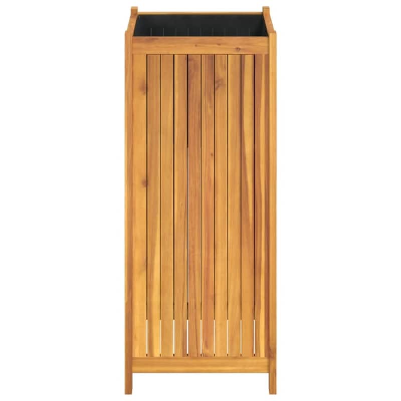 vidaXL Garden Planter Natural Wood Solid Acacia wood 39.4 in height - 16.5 x 16.5 x 39.4 in