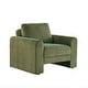 preview thumbnail 5 of 15, Platt Rounded Arm Chenille Upholstery Accent Chair by iNSPIRE Q Modern Moss Green
