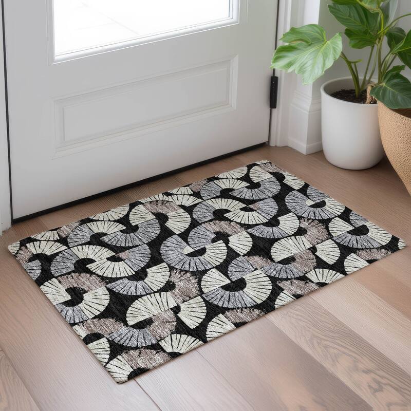 Machine Washable Indoor/ Outdoor Modern Jay Chantille Rug