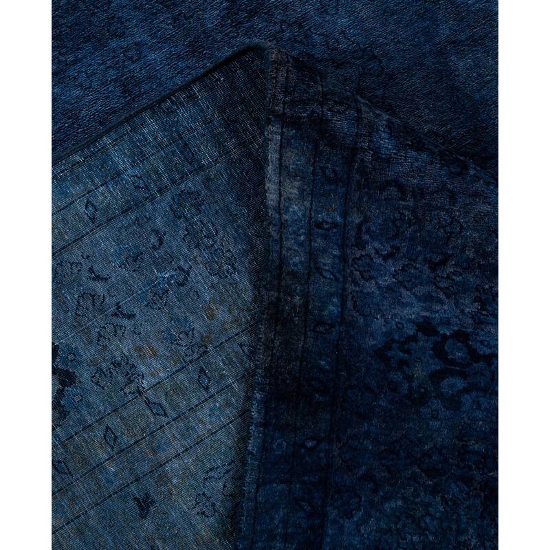 Overdyed One-of-a-Kind Hand-Knotted Area Rug - Blue - 6' 1" x 9' 0"