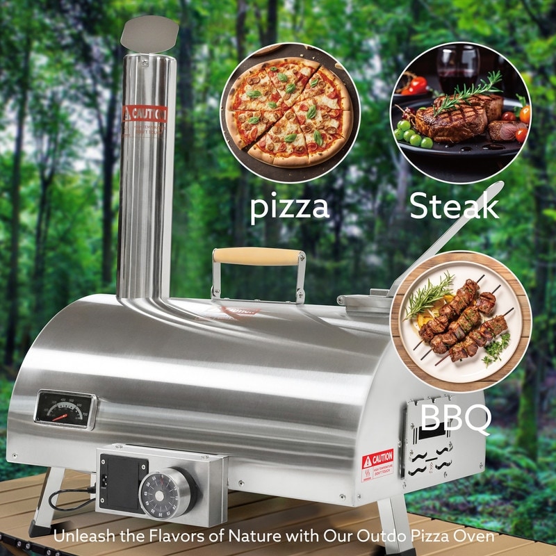Pizza Ovens Portable with Built-in Thermometer Pizza Cutter Carry Bag