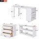 preview thumbnail 4 of 35, Low Loft Bed with Cabinet ,Shelves and Rolling Portable Desk