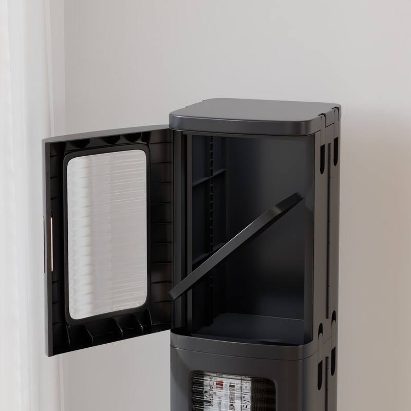 Javlergo 65" Narrow Tall Storage Bin 4 Tier Foldable Kitchen Storage Cabinet Organizer Freestanding Kitchen Pantry