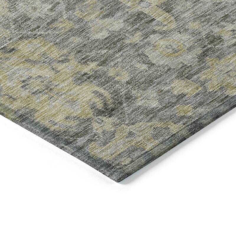 Machine Washable Indoor/ Outdoor Vintage Traditional Chantille Rug