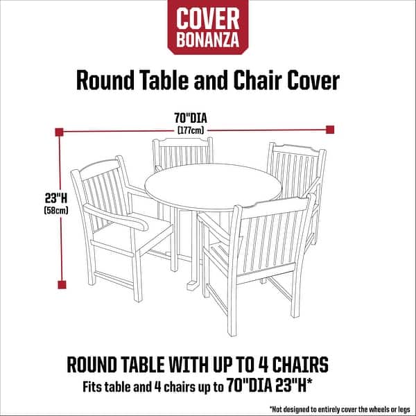 Shop Cover Bonanza 70 Inch Round Table And Chair Cover Overstock 31660987