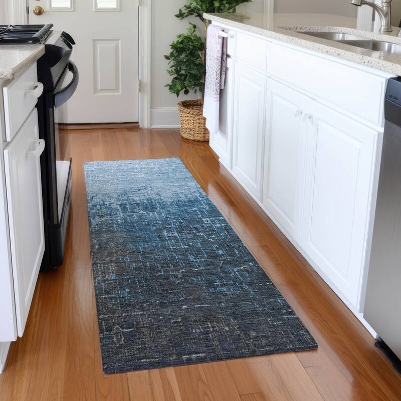Premium Washable Super Soft Casual Ombre Mayfield Rug - Blue - 2'3" x 7'6"