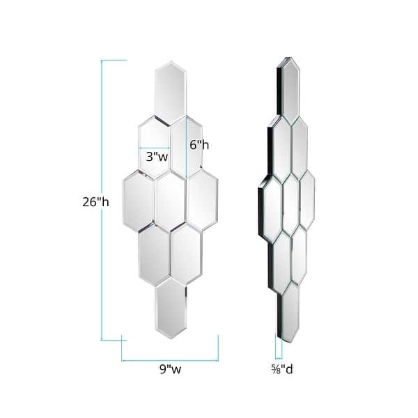 Allan Andrews Decorative Elongated Tile Hexagon Skylark Mirror