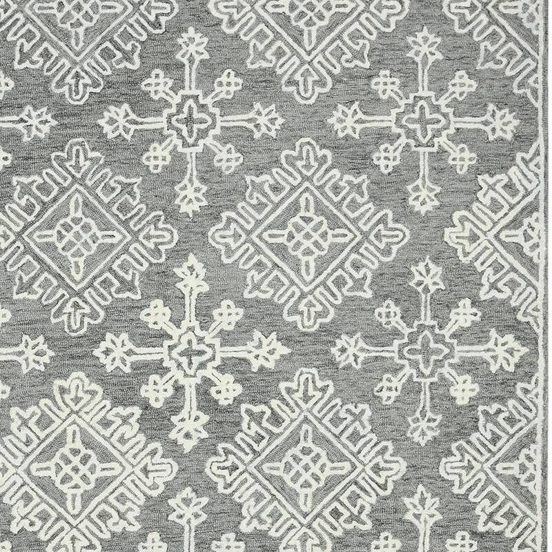 HomeRoots Geometric Transitional Rectangle Area Rug - 132.00 in. x 96.00 in. x 0.40 in.