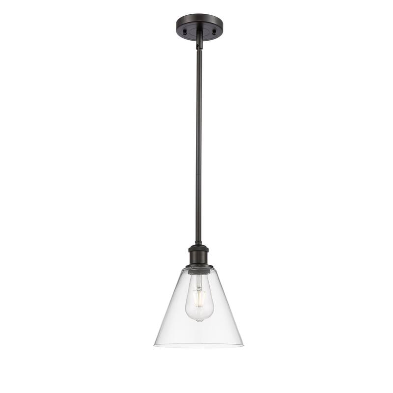 Innovations Lighting Berkshire 1 Light 8" Mini Pendant - Clear/Oil Rubbed Bronze