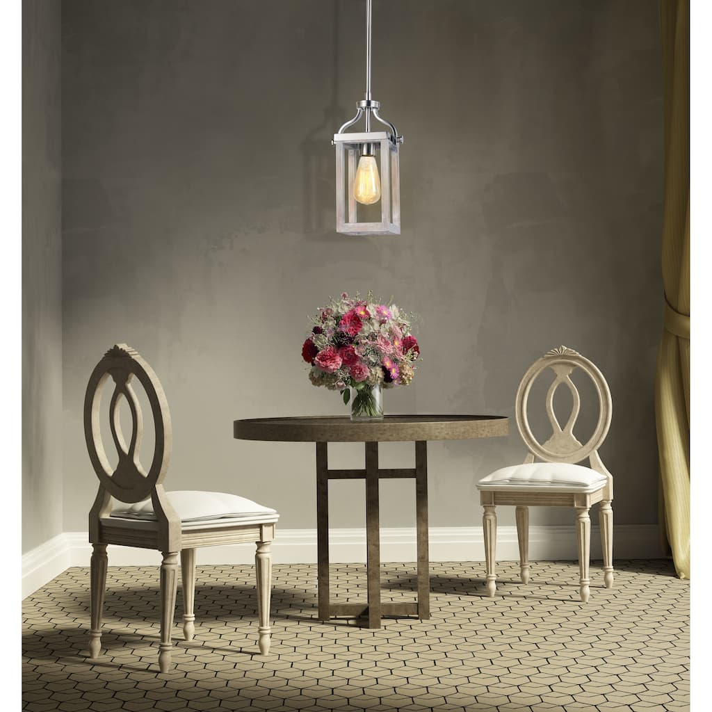 Eglo Montrose Acacia Wood and Brushed Nickel Mini Pendant