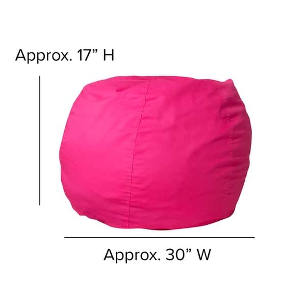 dimension image slide 2 of 8, Small Refillable Bean Bag Chair for Kids and Teens