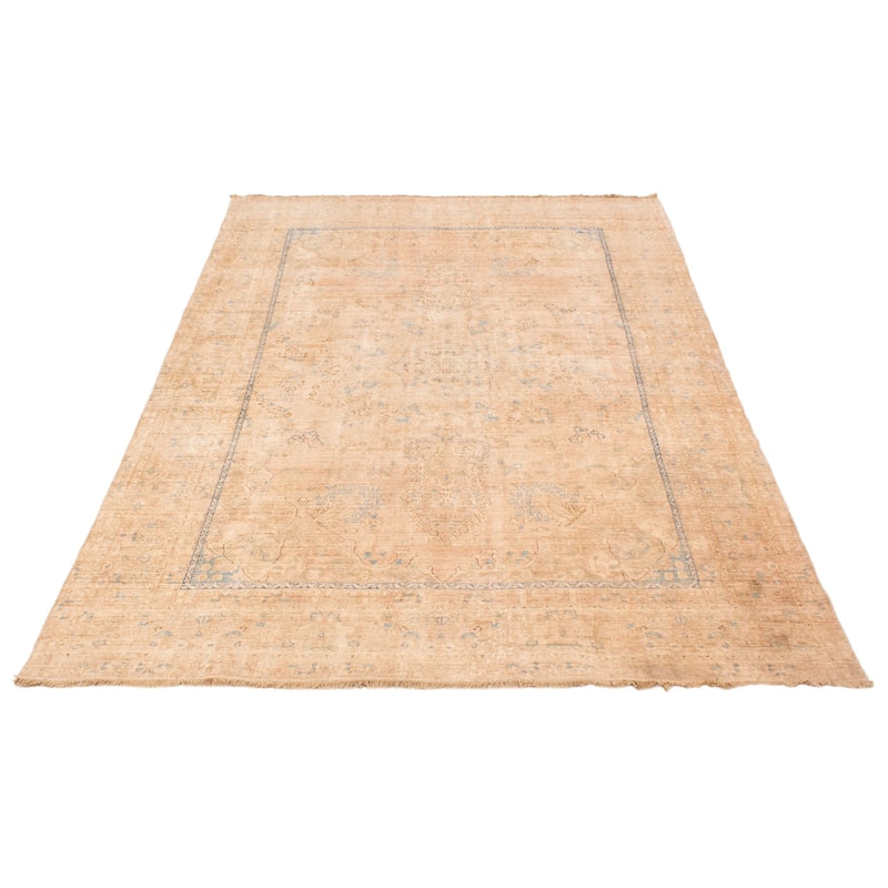 ECARPETGALLERY Hand-knotted Antalya Vintage Tan Wool Rug - 7'7 x 10'6