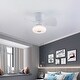 preview thumbnail 7 of 13, Blue Reversible Flush Mount Ceiling Fan Light with Remote