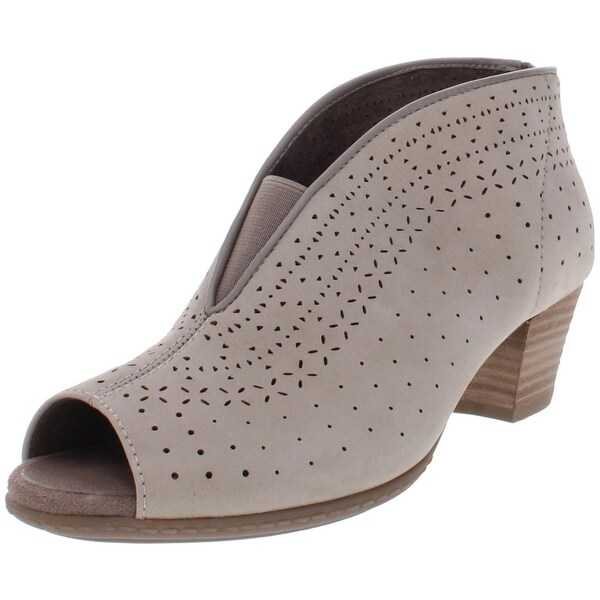 earth peep toe booties