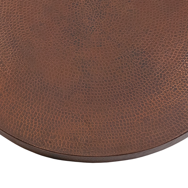 24-in Round Hammered Copper Table Top in Oil Rubbed Bronze (TTR24DB)