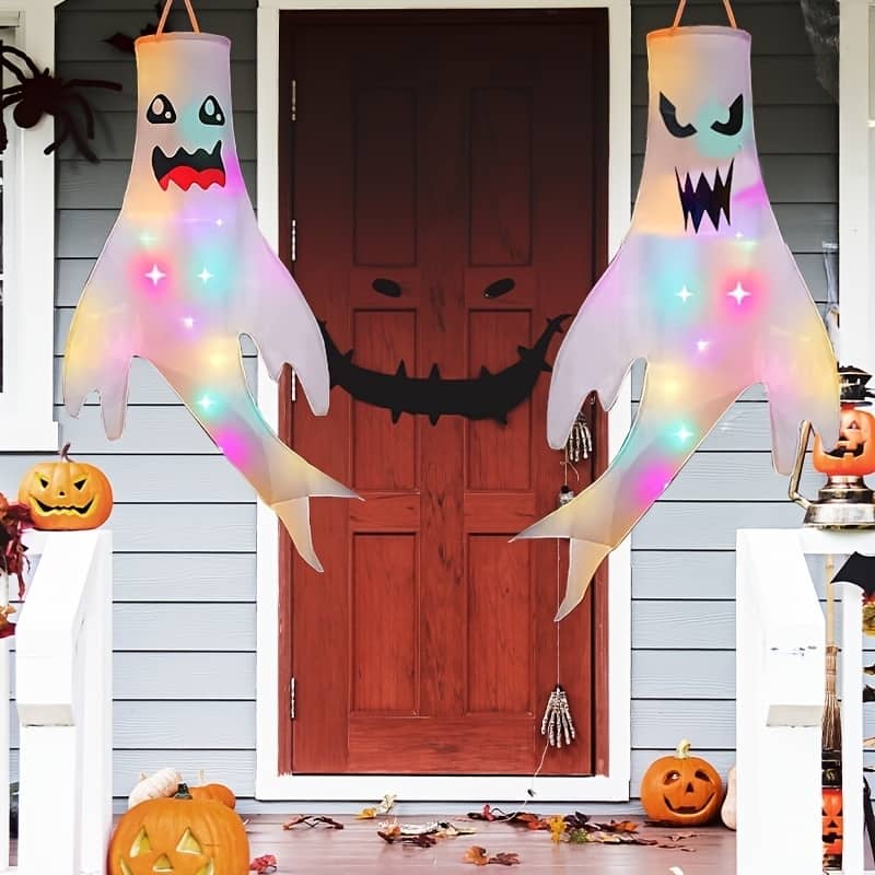 Halloween Ghost Windsocks Decorations With LED Light - On Sale - Bed ...