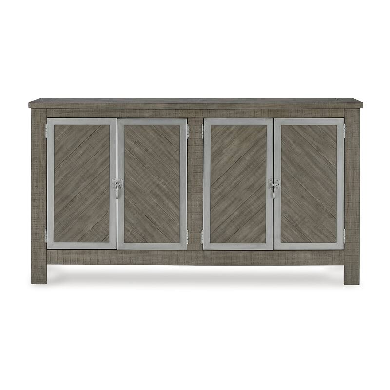 Signature Design by Ashley Krystanza Gray Dining Server - 64" W x 18" D x 35.75" H