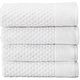 preview thumbnail 26 of 88, Great Bay Home Cotton Diamond Textured Towel Set Bath Towel (4-Pack) - Optic White