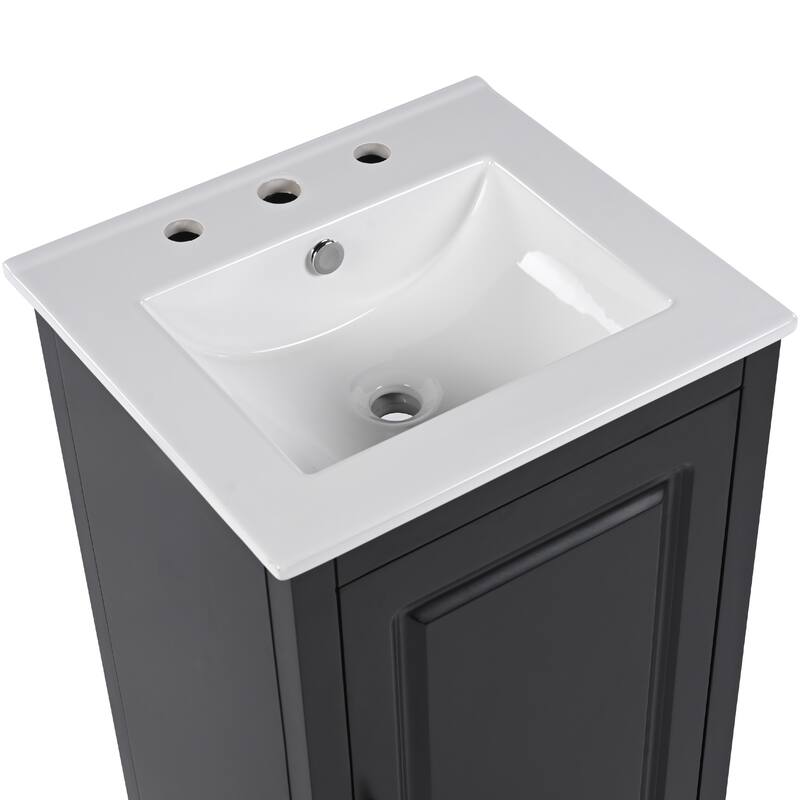 Bathroom Vanity with Sink,Door Shelf,Soft-closing Door