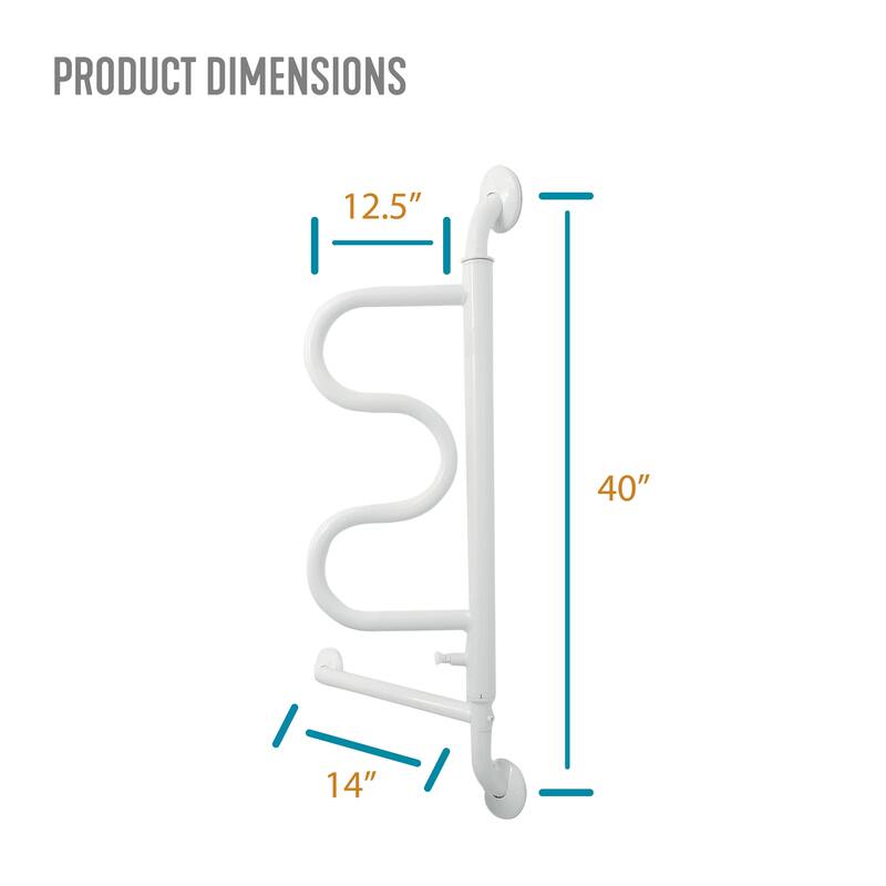 Stander Wall Mounted Curve Grab Bar
