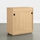 preview thumbnail 23 of 49, Spruce & Spring Modern Sideboard Buffet Cabinet with Wave Design