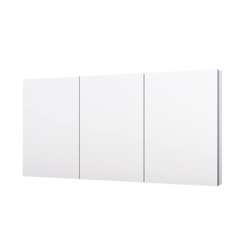 Recessed or Surface Wall Mount Bathroom Medicine Cabinet With Adjustable Glass Shelves
