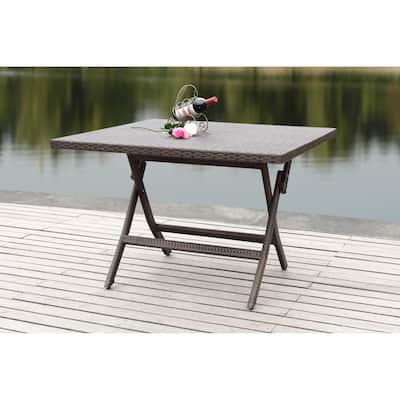 SAFAVIEH Outdoor Estrella Square Folding Table - 42Wx42Dx29H