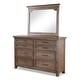 preview thumbnail 5 of 3, Furniture of America Trove Brown Wood 8-Drawer 2-Piece Dresser and Mirror Set