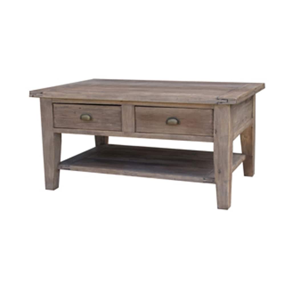 40" Wide Small Coffee Table, Light Brown
