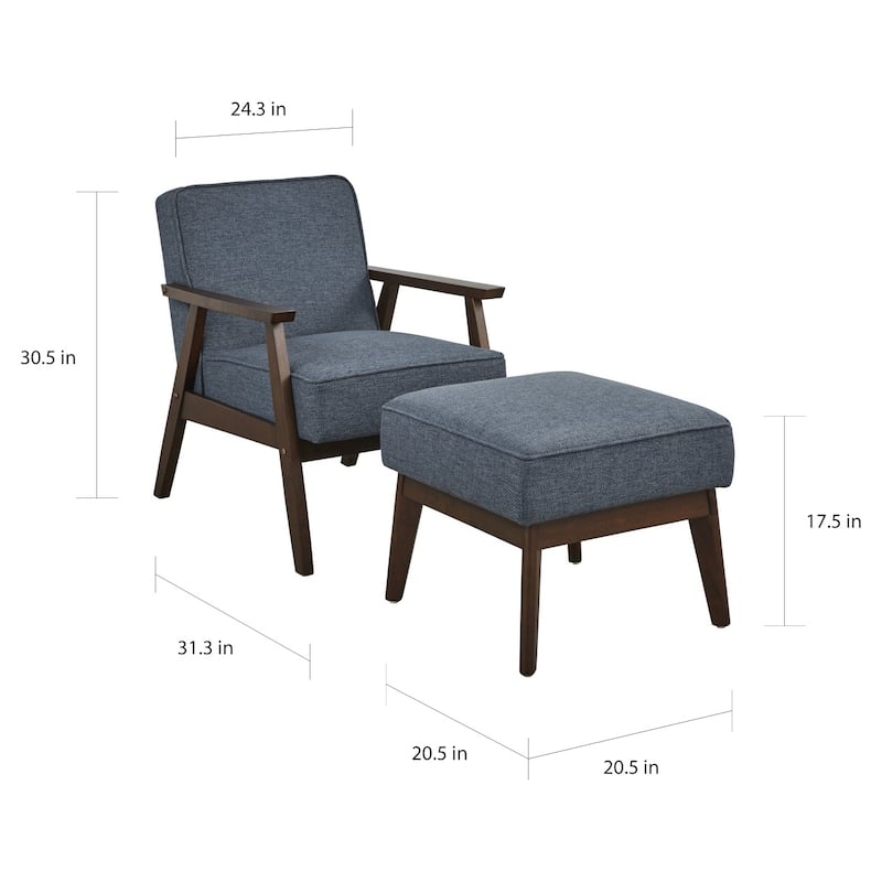 Simple Living Sonia Chair and Ottoman Set