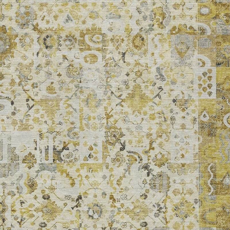 HomeRoots Patchwork Traditional Rectangle Outdoor Rug