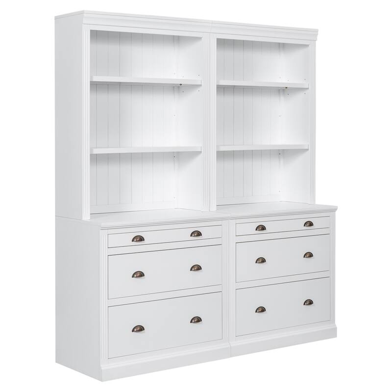 2-Piece Set Storage Bookshelf for Living Room,Home Office