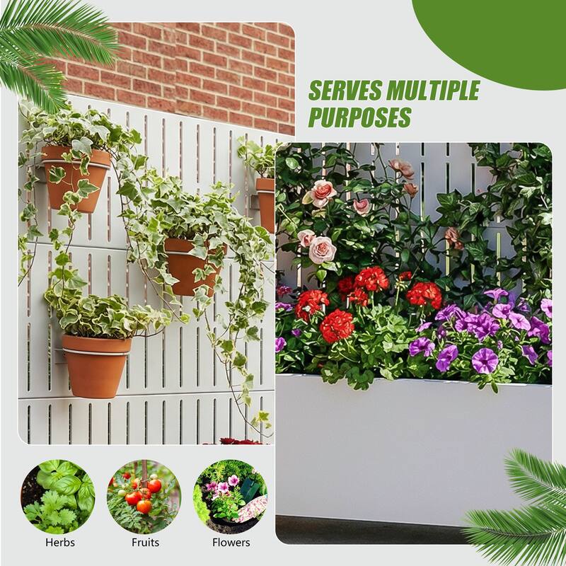 Raised Garden Bed Planter with Trellis Movable Planter Box with Lockable Wheels