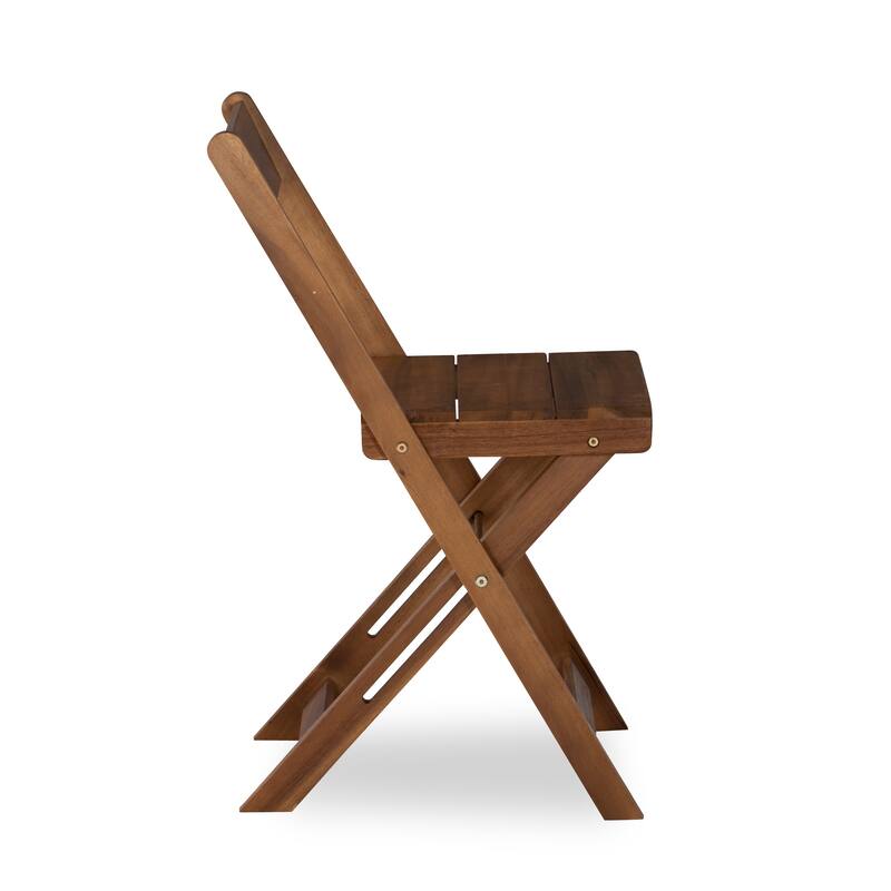 Linon Seacrest Brown Three Piece Square Table Set