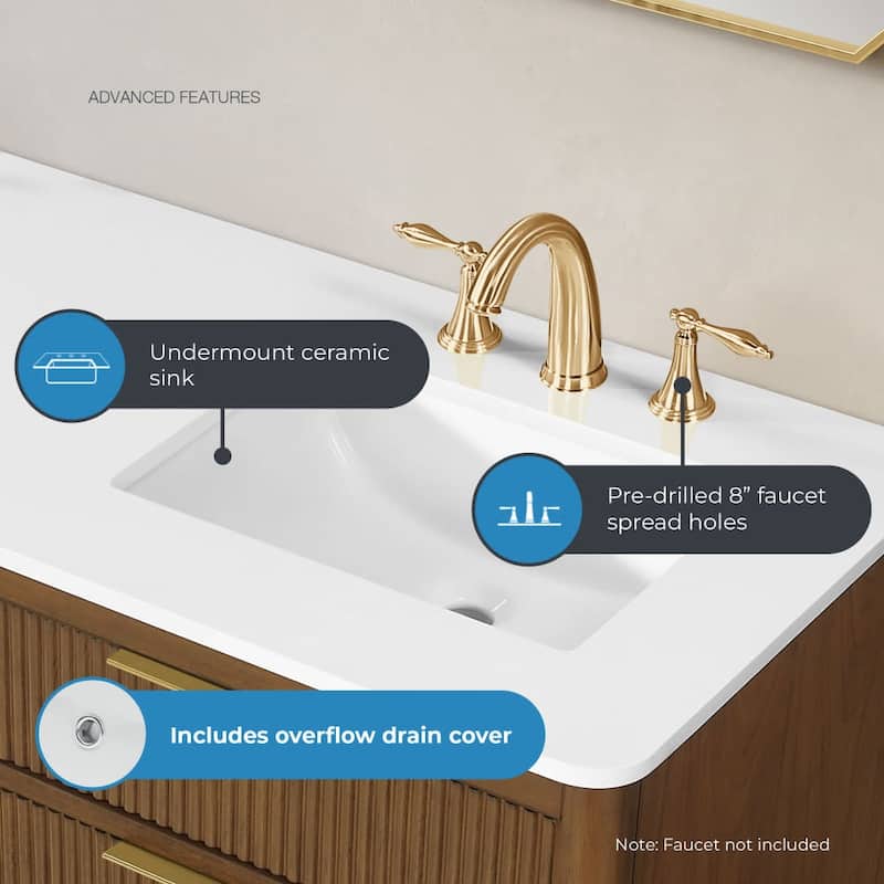 Ove Decors XANDER-60 Xander 60" Free Standing Double Basin Vanity Set