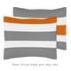 preview thumbnail 5 of 4, Sweet Jojo Designs Grey and Orange Stripe 3-piece Full/ Queen-size Comforter Set