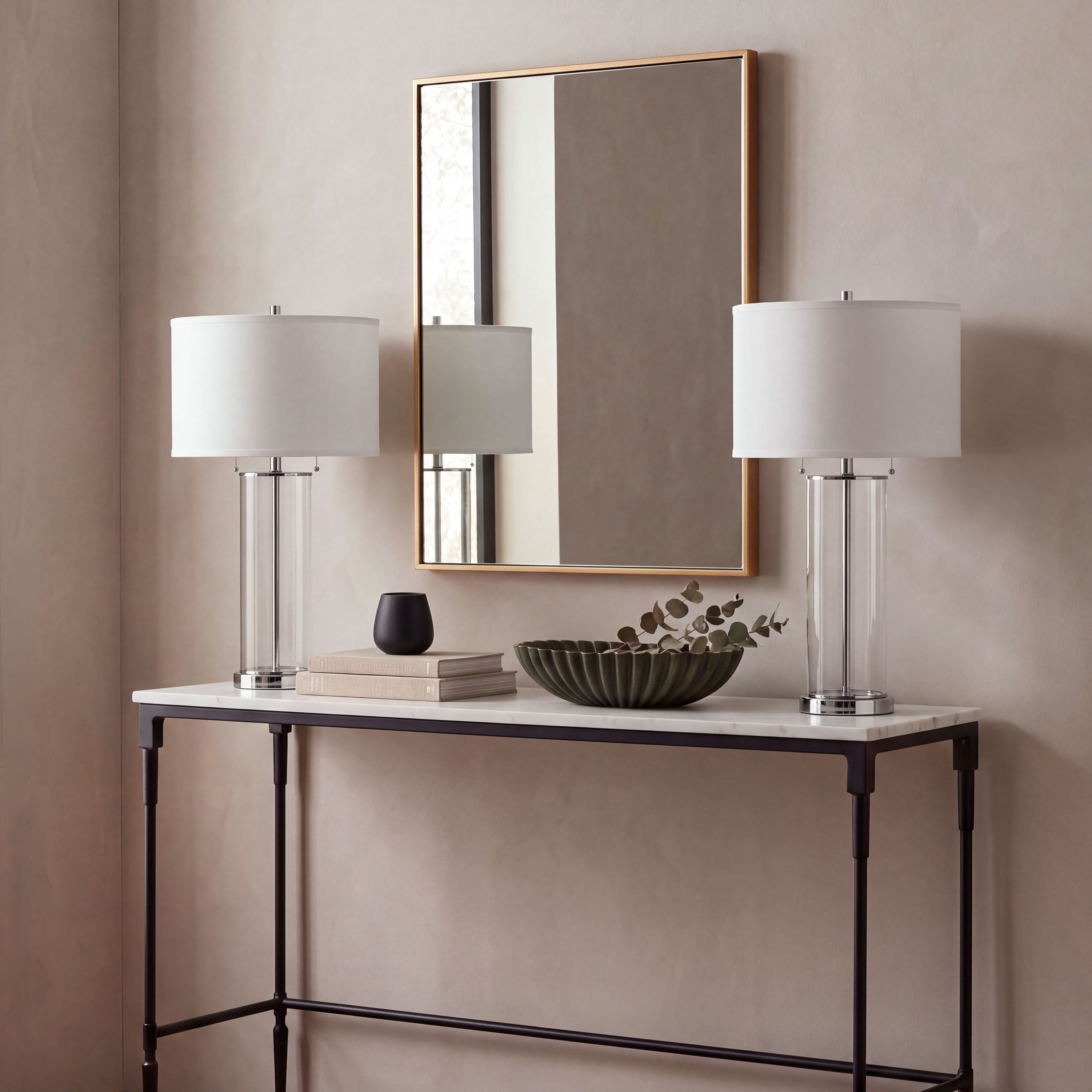 SAFAVIEH Lighting Latosha Glam Glass Table Lamp Set of 2, 32-Inch