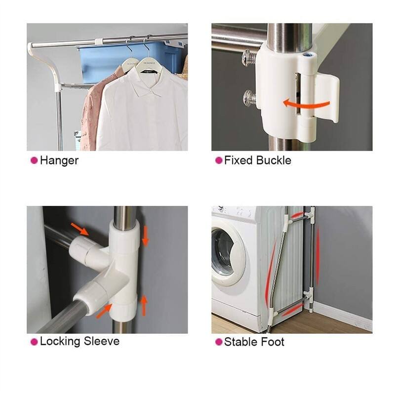 2-Layer Over Washing Machine Storage Rack