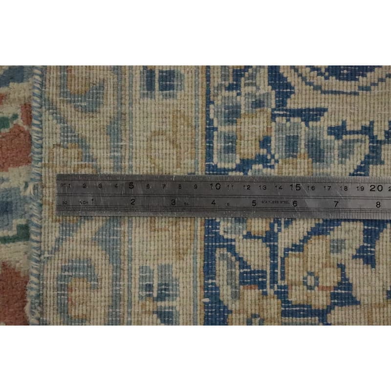 Hand Knotted Oriental 100% Wool Carpet Traditional All-Over Oranges & Rust Kerman Area Rug - 12' 7'' X 9' 6''